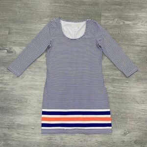 Lilly Pulitzer Women Medium Beacon Shift Dress Tunic 3/4 Sleeve Mini Shirt Beach